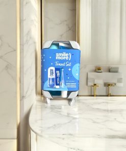 Smile More kelioninis burnos higienos rinkinys lagaminėlyje – pasta, skalavimo skystis ir šepetėlis