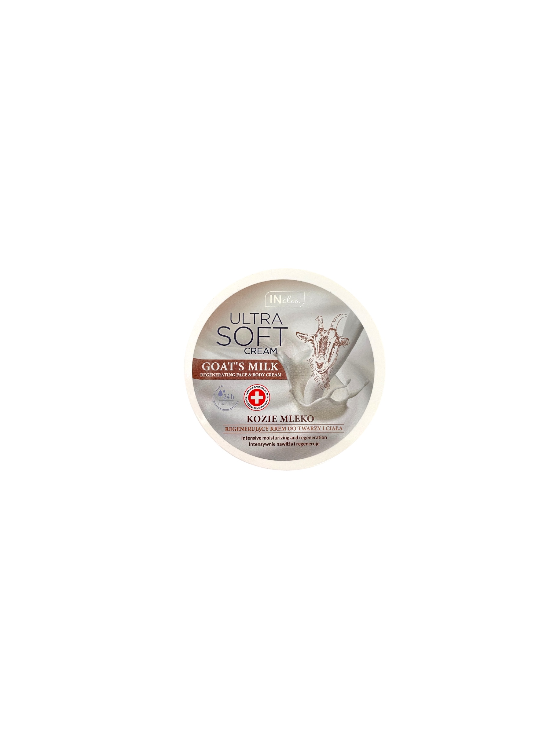 INelia Ultra Soft Goat’s Milk regeneruojantis kremas veidui ir kūnui 200 ml