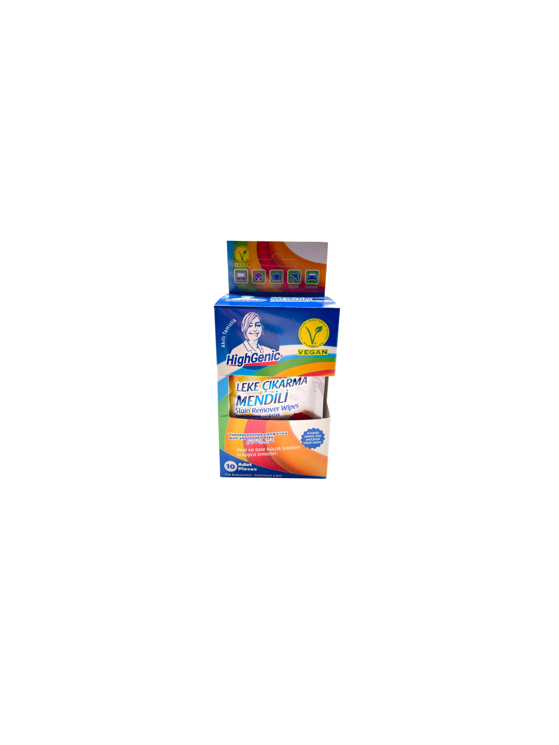 HighGenic dėmių šalinimo servetėlės – Stain Remover Wipes, veganiškos (10 vnt.)