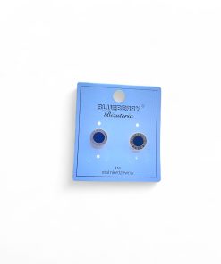 Blueberry auksinės spalvos auskarai su juodu akcentu