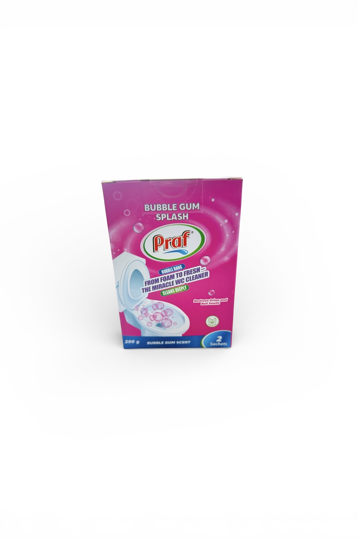 wc valiklis nuo kalkių ir kvapo Praf Bubble Gum Splash