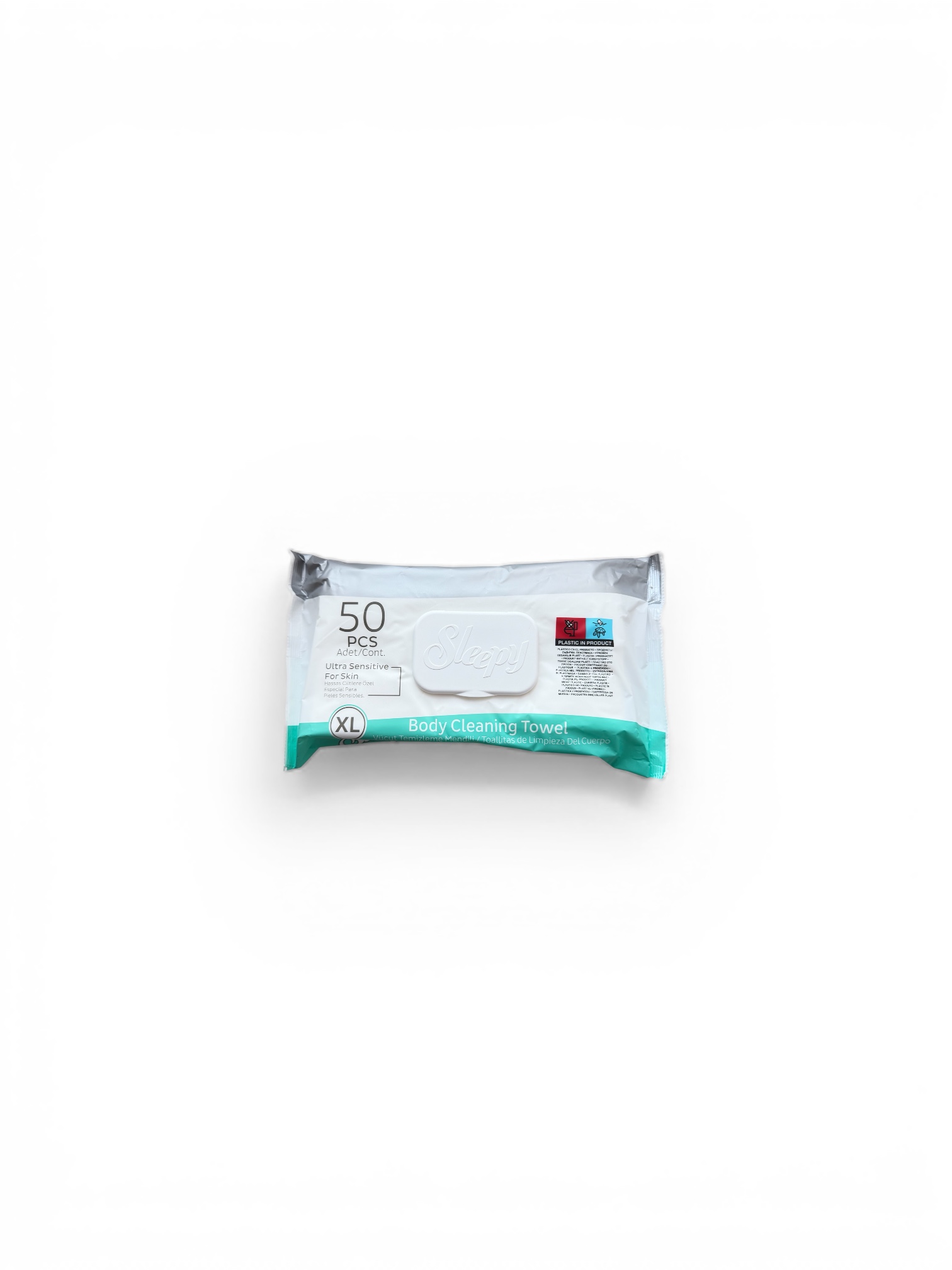 Sleepy Ultra Sensitive XL kūno drėgnos servetėlės 50 vnt.