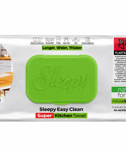 Sleepy Easy Clean Super Kitchen Towel virtuvės valymo servetėlės su bergamočių aliejumi, 50 vnt.