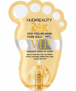 HUDABEAUTY 24K Gold VIP pėdų kaukė su aukso serumu – intensyviai drėkinanti ir šveičianti kaukė pėdoms