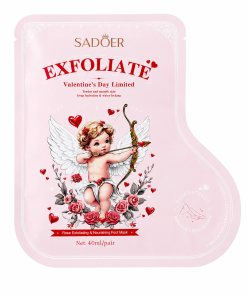 SADOER Rose Exfoliating & Nourishing Foot Mask – šveičiamoji ir maitinamoji pėdų kaukė su rožių ekstraktu (40 ml / 1 pora)